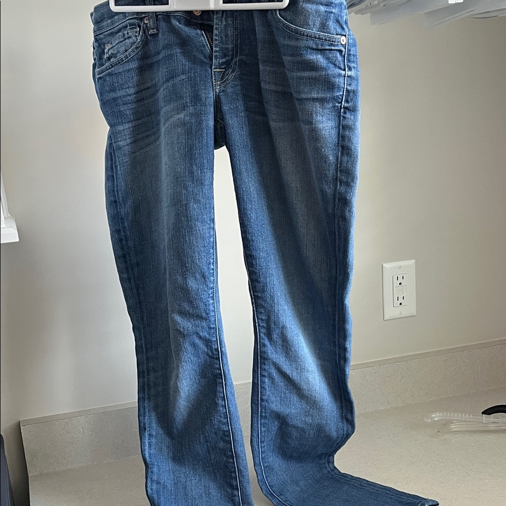 7 For All Mankind Medium Wash Straight Leg Jeans